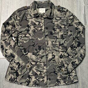 White Crow 100% Cotton Drawstring Waist Camouflage Utility Jacket Size Medium